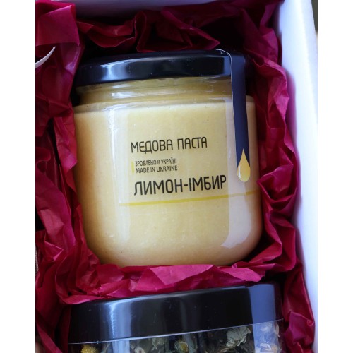 Смачний подарунок PEONY BOX Чайно-медовий №3 з особливим написом на вибір Смачний подарунок PEONY BOX Чайно-медовий №3 з особливим написом на вибір